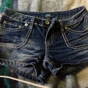TMI, size 7, beautiful dark denim, with white stit